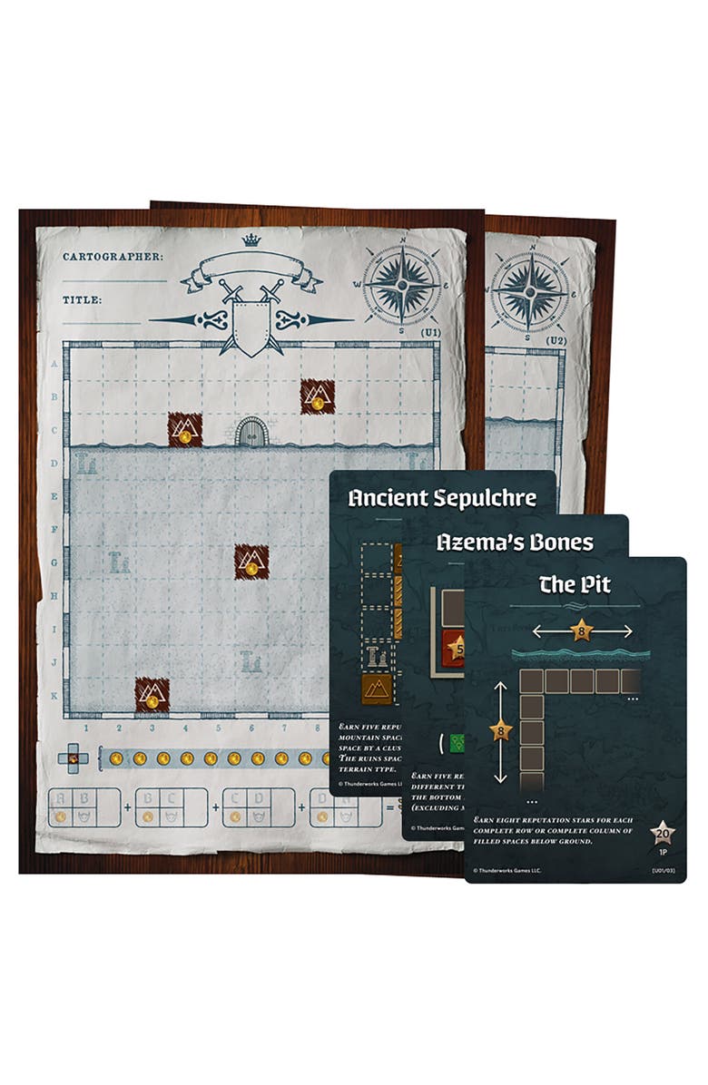 Thunderworks Games Cartographers, Map Pack 3, Undercity, Alternate, color, Multicolored