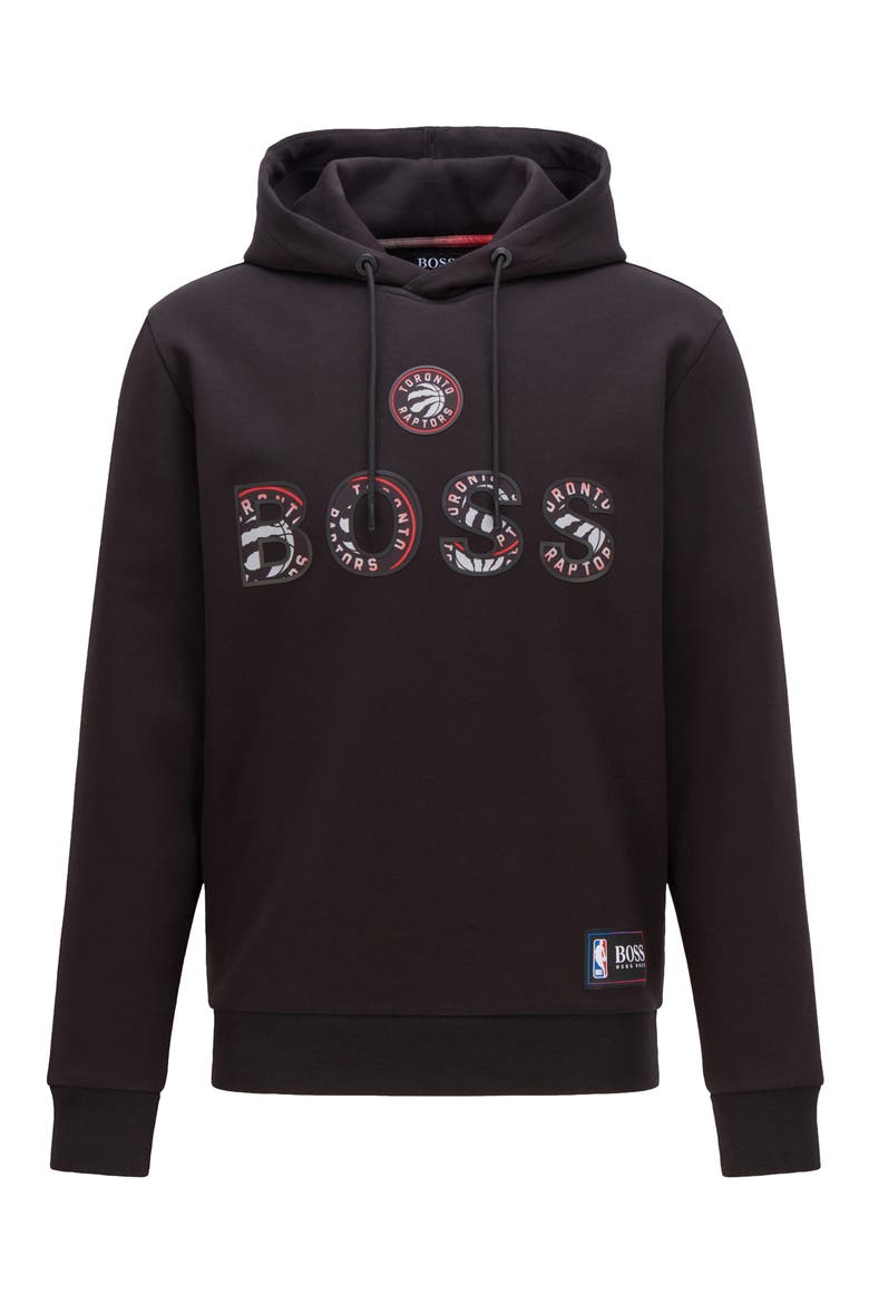 x NBA Wbounce 2 Toronto Raptors Logo Hooded Sweatshirt, Alternate, color, CHARCOAL