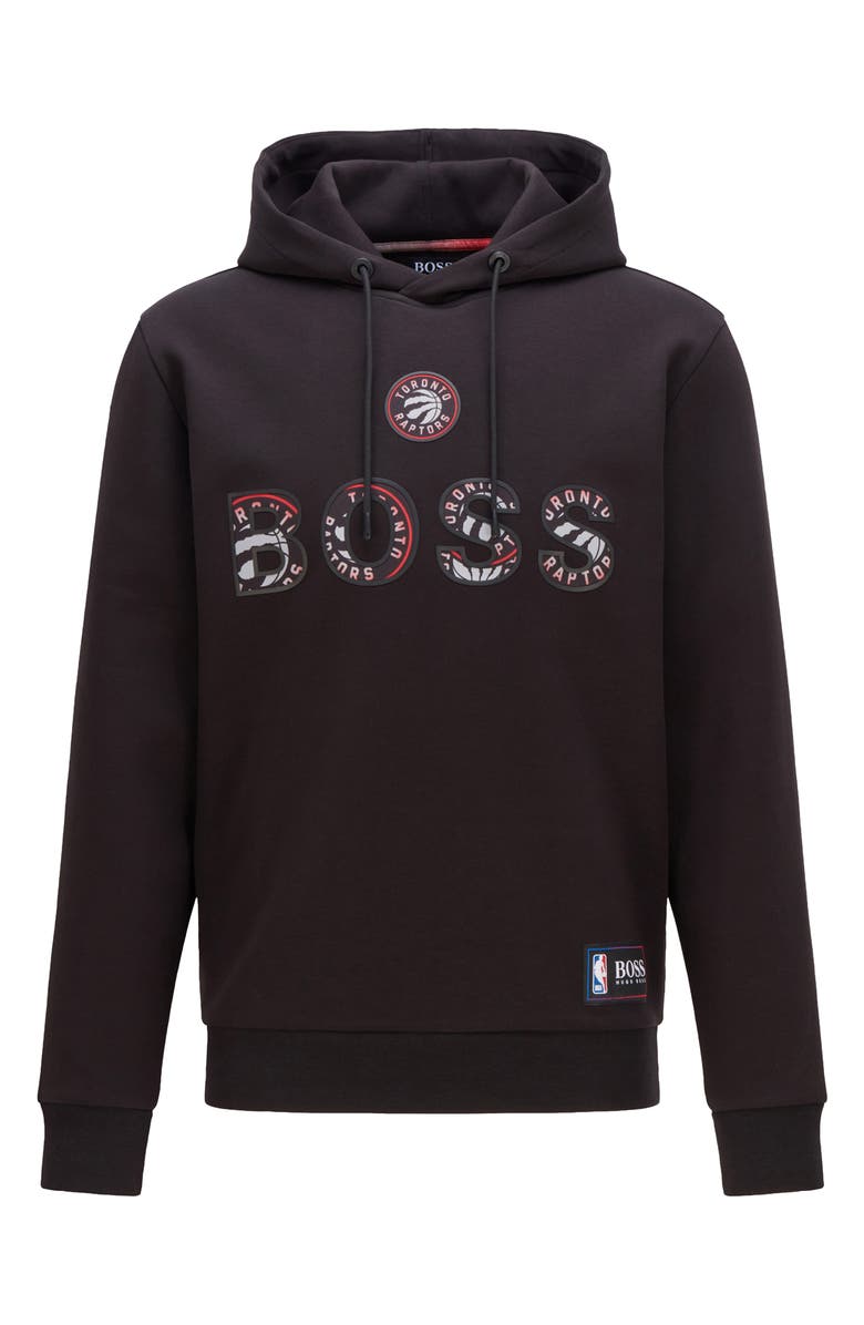 BOSS x NBA Wbounce 2 Toronto Raptors Logo Hooded Sweatshirt, Alternate, color, 