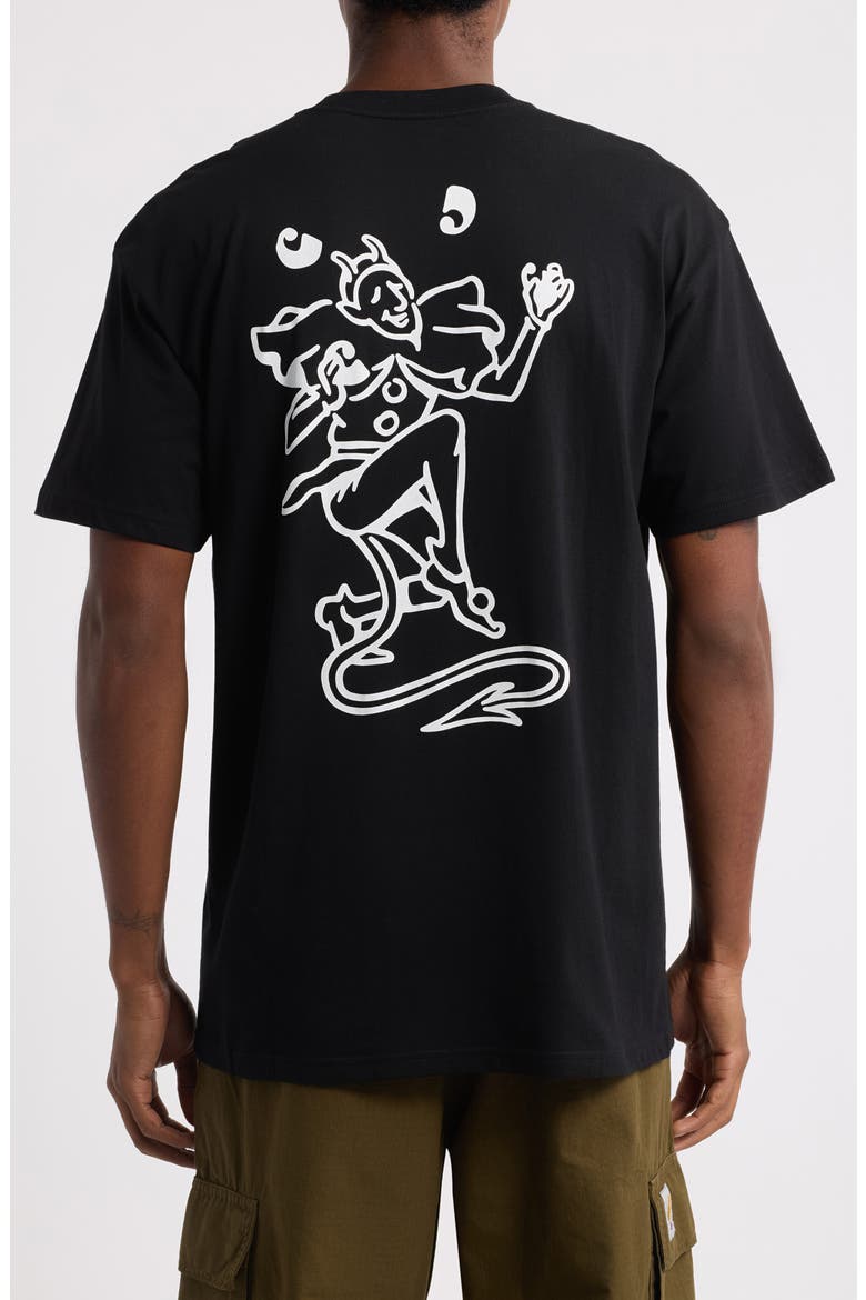 Playing Card Organic Cotton Graphic T-Shirt, Alternate, color, BLACK