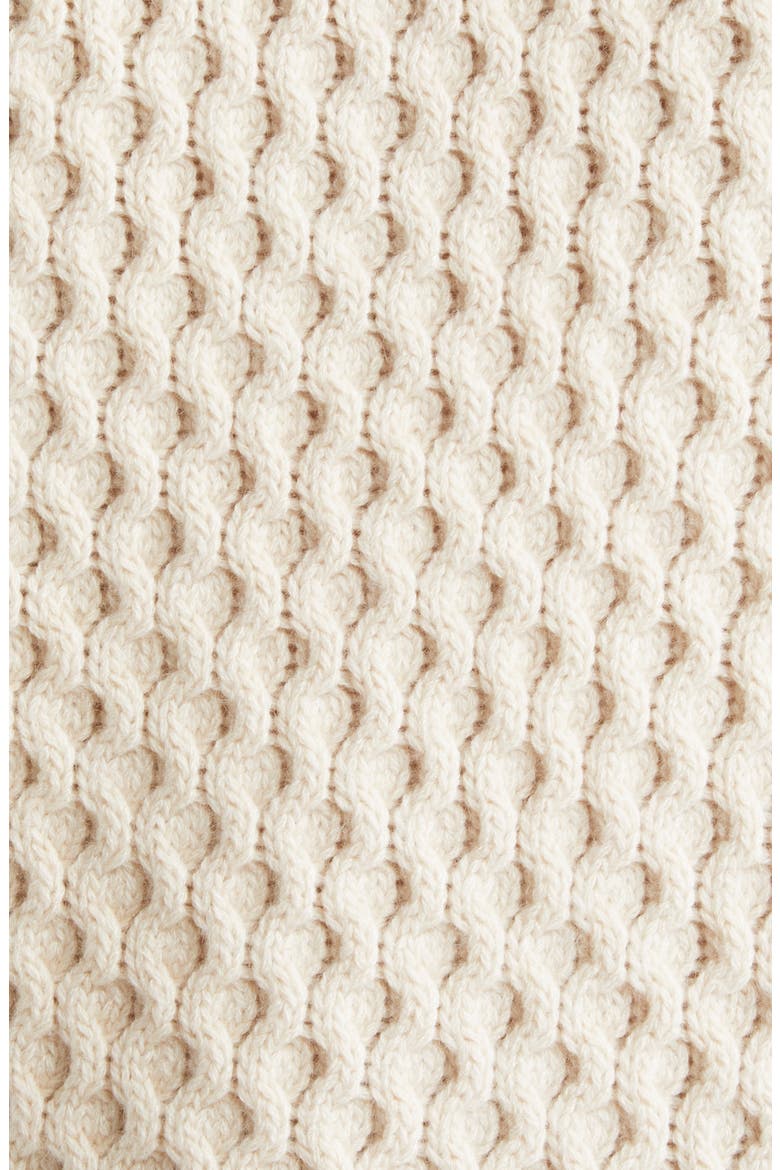 Aran Cable Knit Cashmere Sweater, Alternate, color, CHAMPAGNE