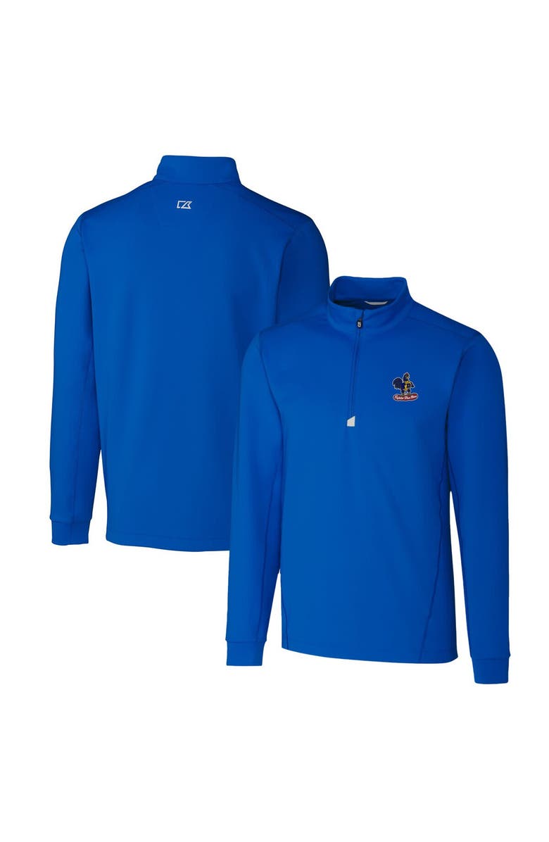 Cutter & Buck Men's Cutter & Buck Royal Delaware Fightin' Blue Hens Traverse Stretch Quarter Zip-Pullover Top, Alternate, color, 