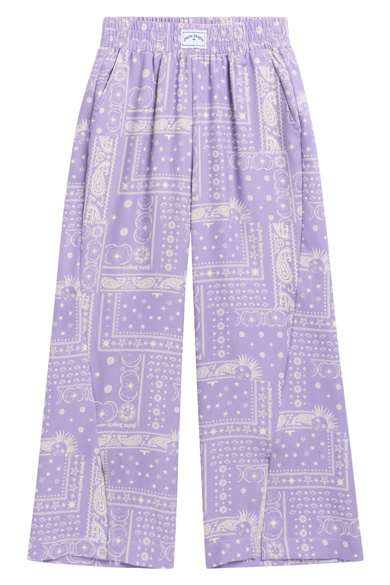 Kids' Astropaisley Split Wide Leg Pants, Main, color, LILAC OFF WHITE