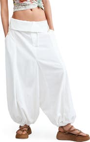 Desigual Wide Leg Cotton Balloon Pants