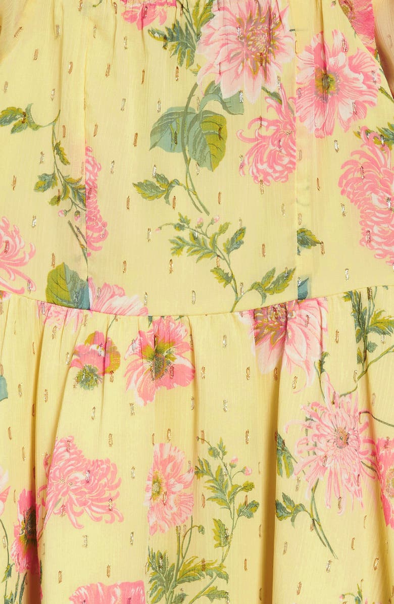 Nordstrom Kids' Floral Print Puff Sleeve Dress, Alternate, color, 