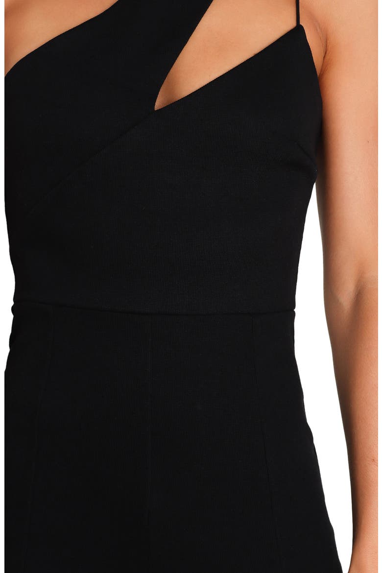 Angelus Asymmetric One-Shoulder Jumpsuit, Alternate, color, BLACK