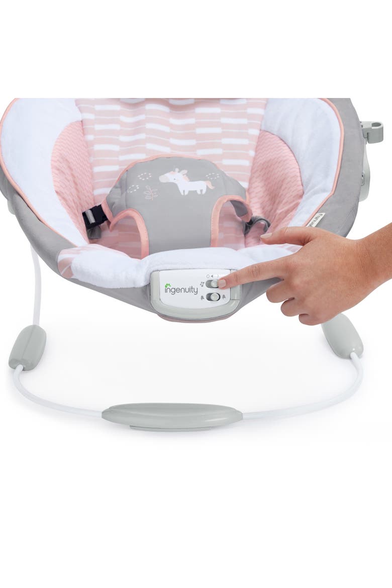 Soothing Baby Bouncer with Vibrating Infant Seat, Alternate, color, PINK