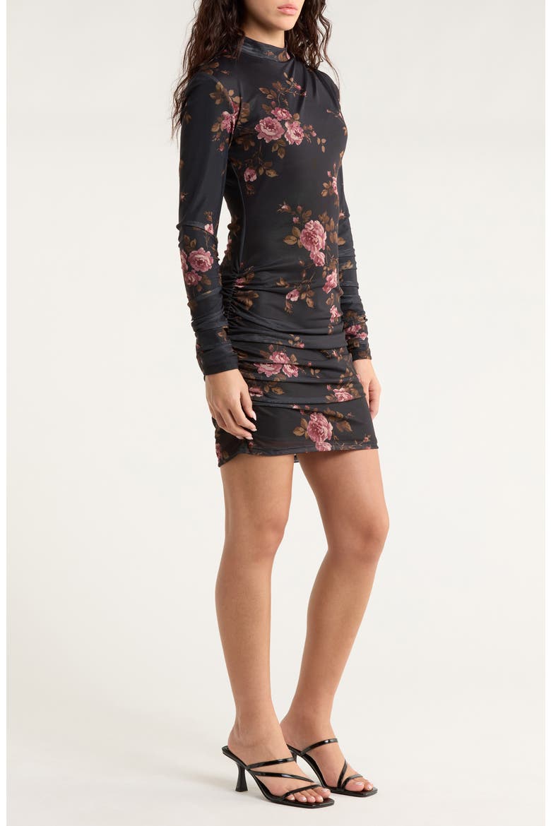 Emerson Long Sleeve Mesh Minidress, Alternate, color, BALLAD