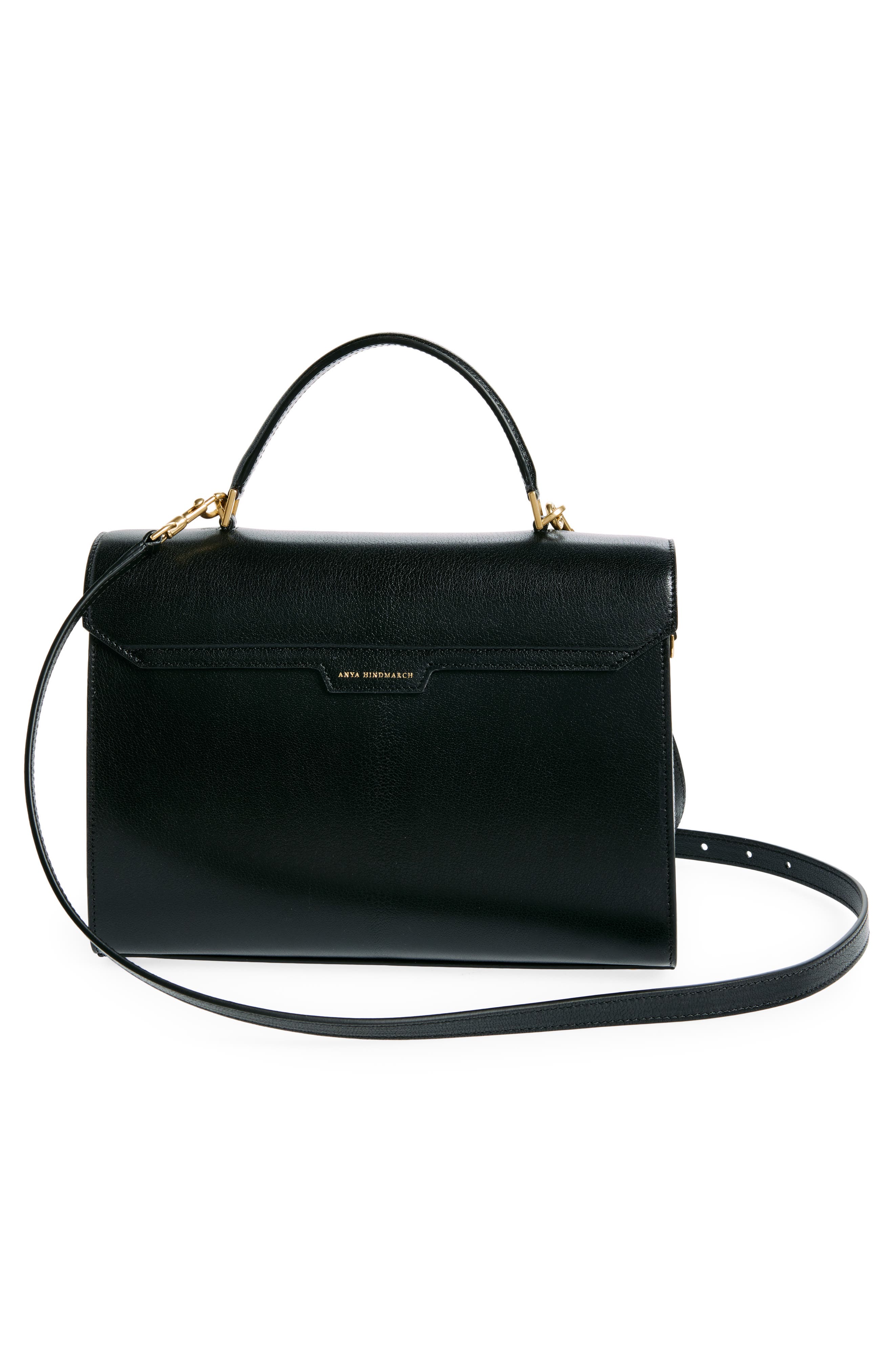 Anya Hindmarch Mortimer Leather Top Handle Bag, Alternate, color, 