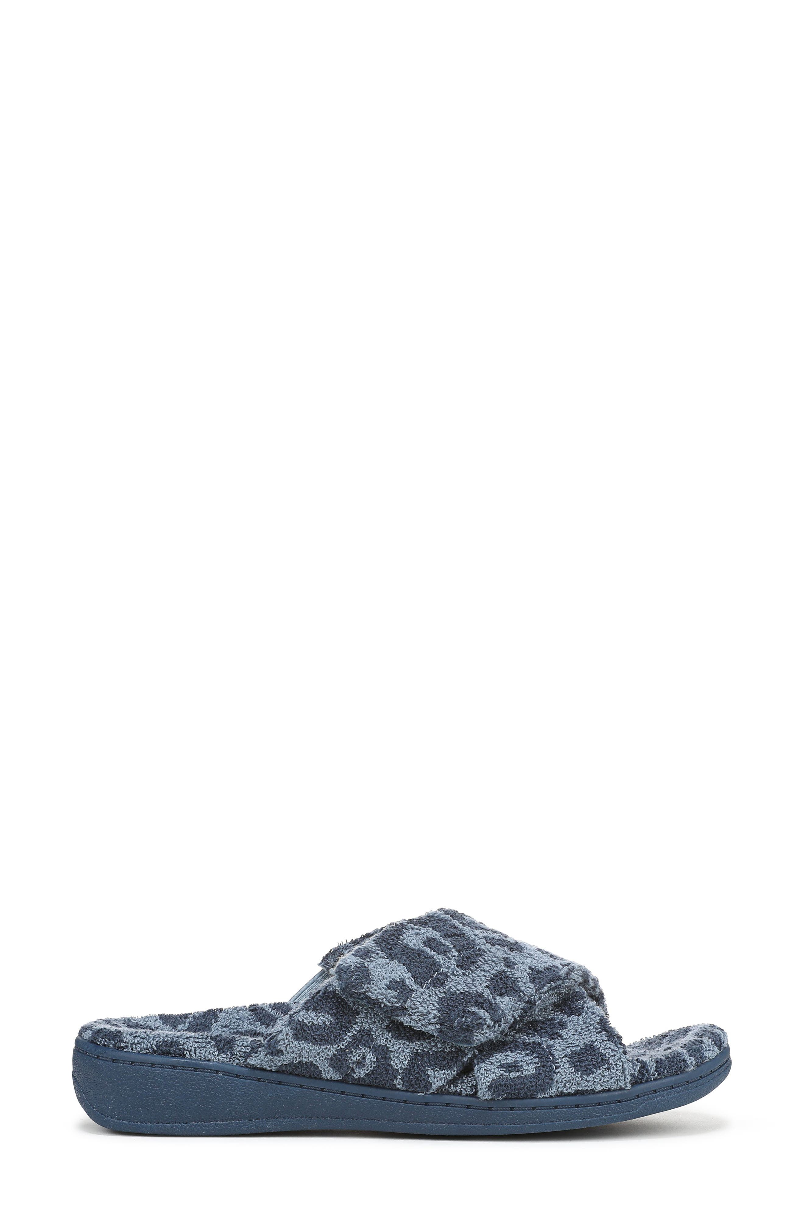 Relax II Plush Slide Sandal, Alternate, color, BLUE MULTI