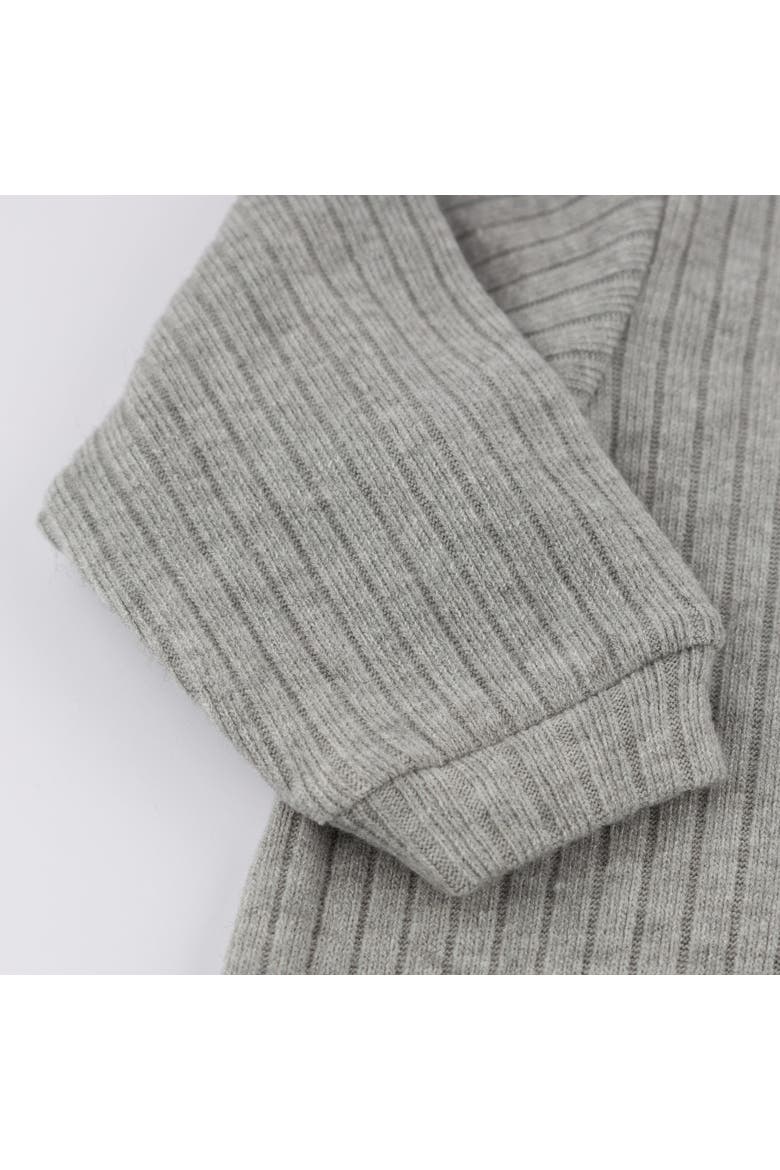 Wide Rib Fuzzy Sweater Knit Brooklyn Boxy- Infant, Alternate, color, Heather Grey