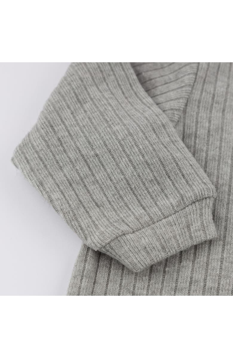 Oh baby! Brand Teddy Bear Face Applique Brooklyn Boxy-Toddler, Little Kid, Alternate, color, Heather Grey