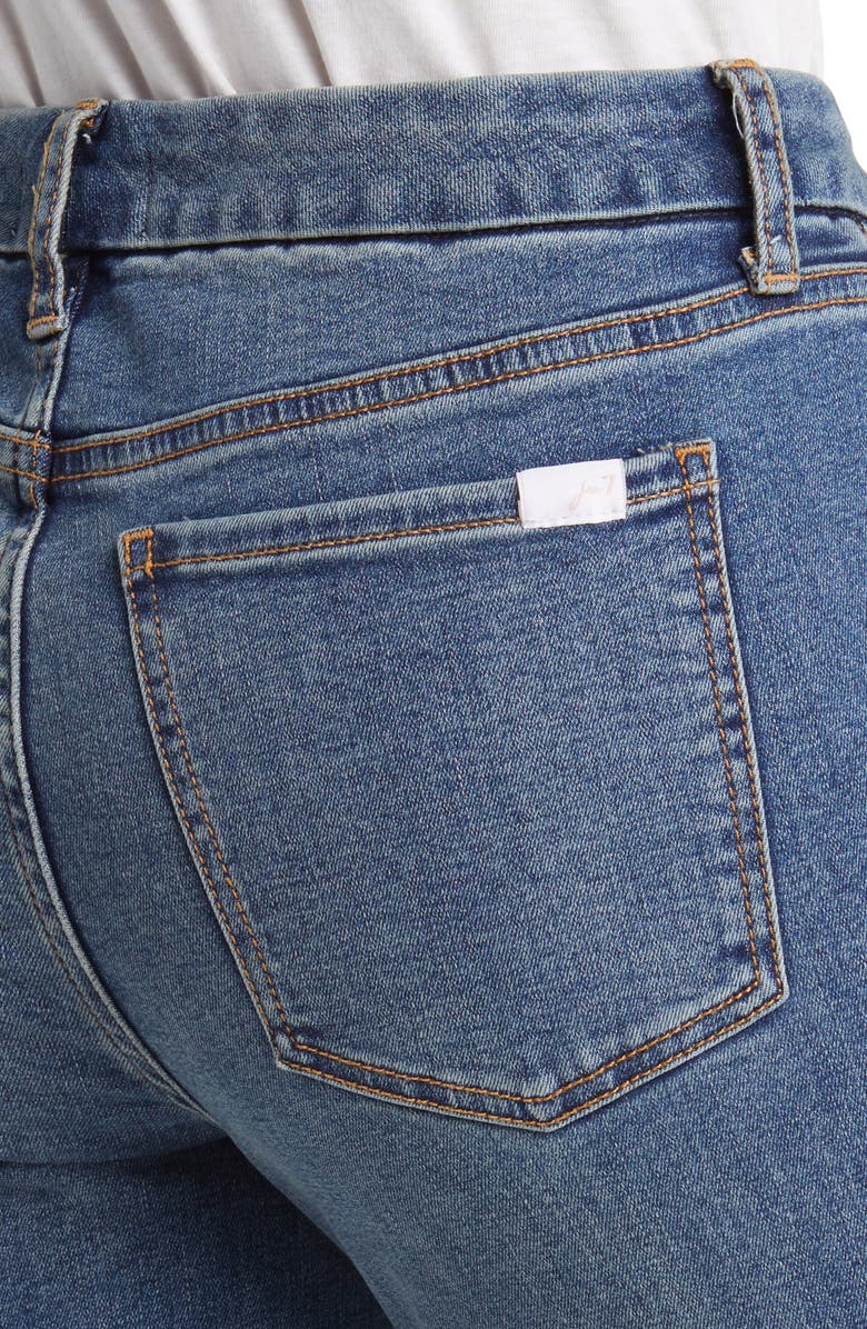 JEN7 by 7 For All Mankind Side Slit Slim Bootcut Jeans, Alternate, color, Clover