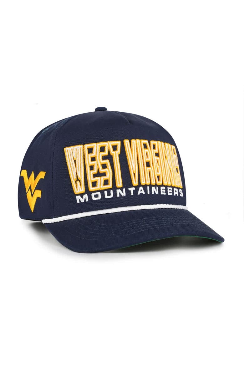 Youth '47 Navy West Virginia Mountaineers Byline Hitch Adjustable Hat, Main, color, Navy