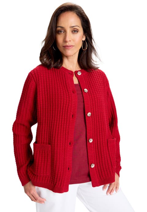 Boxy Stitch Cardigan (Plus)