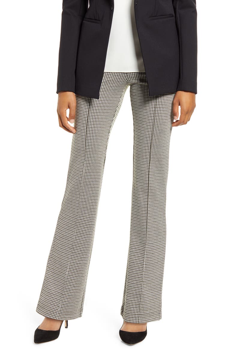 Lyssé Houndstooth Jacquard Flare Leggings, Main, color, OLIVE HOUNDSTOOTH