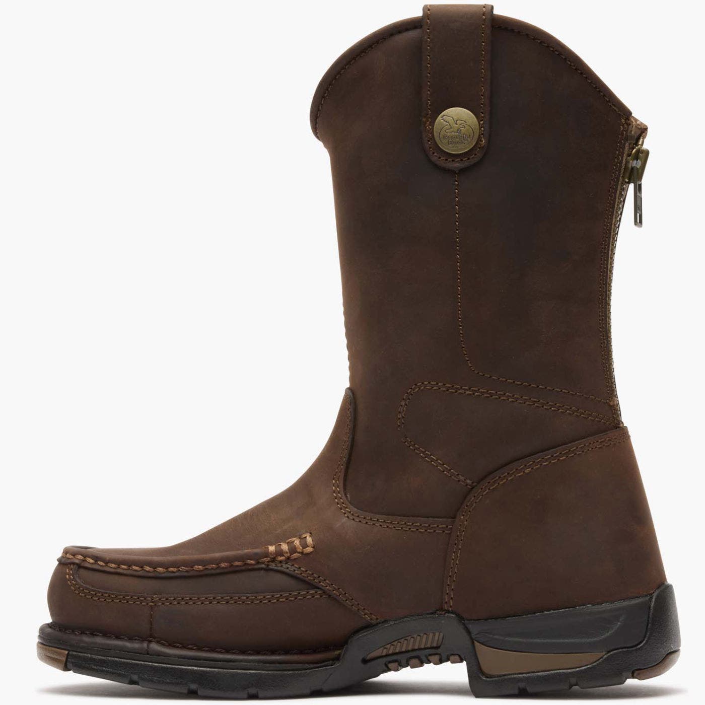 Georgia Boot Pullon Work Boot, Alternate, color, Dark Brown