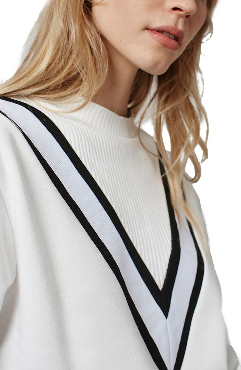 Topshop Sporty Colorblock Sweatshirt, Alternate, color, 