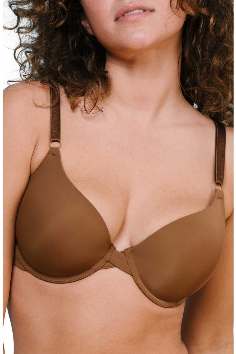 The Base Underwire Bra, Main, color, BROWN