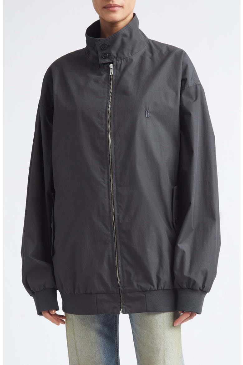 Cotton & Nylon Sports Jacket, Main, color, ANTHRACITE GREY