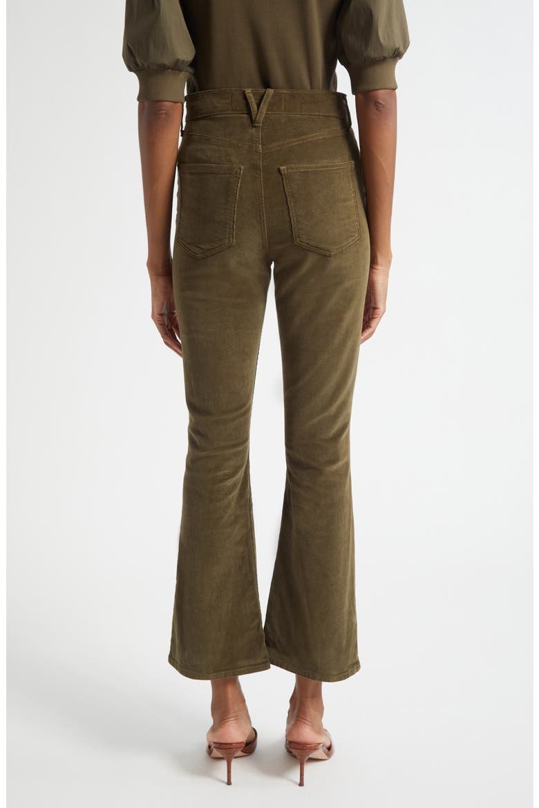 Carson High Waist Ankle Flare Leg Corduroy Pants, Alternate, color, CYPRESS