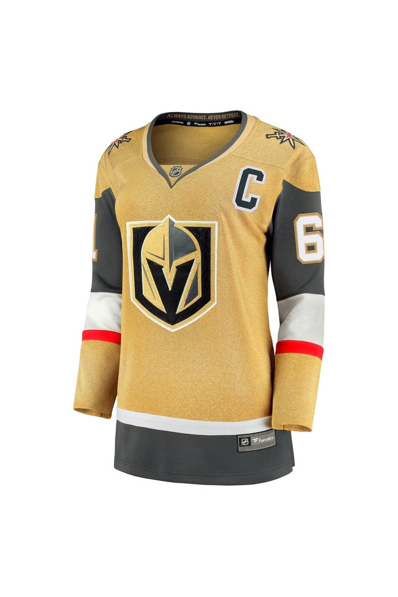 Women's Fanatics Mark Stone Gold Vegas Golden Knights Captain Patch Home Breakaway Player Jersey, Alternate, color, Gold