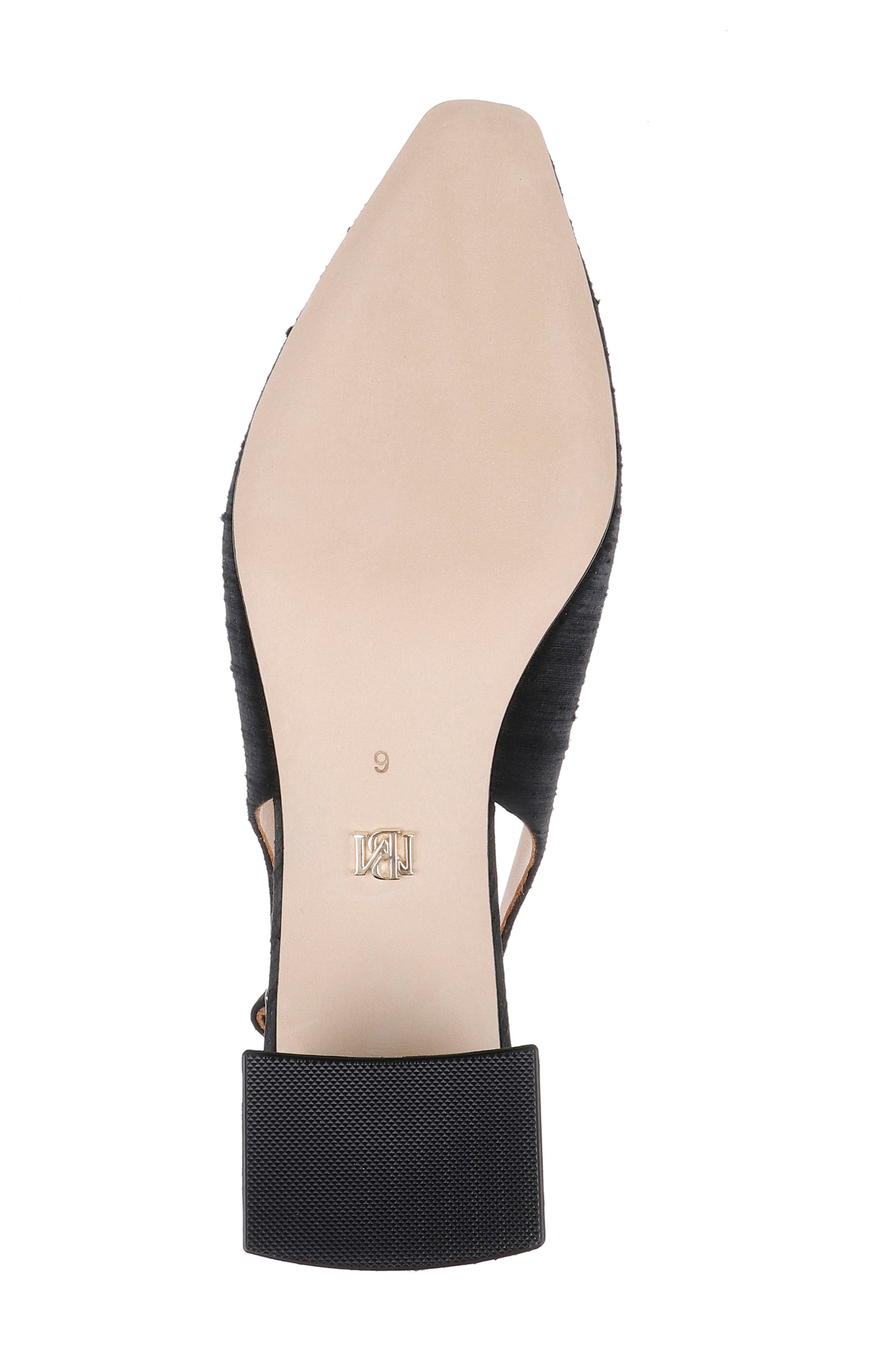 BADGLEY MISCHKA Oaklee Block Heel Slingback Pump, Alternate, color, Black Silk