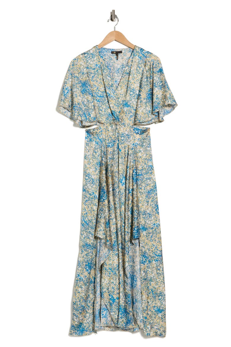Reniliche Cutout Maxi Dress, Alternate, color, IMPRIME ABSTRAIT BLEU