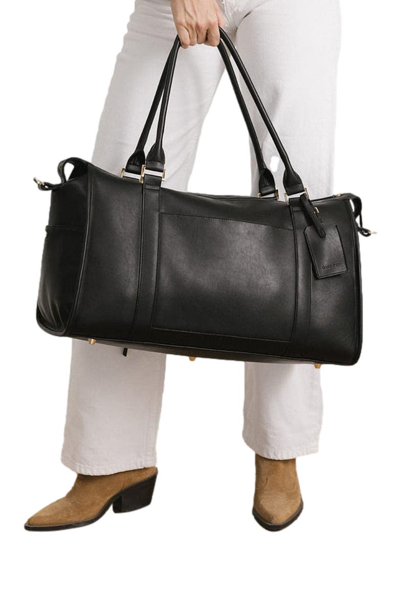 Atlas Vegan Leather Weekender Bag, Alternate, color, Black