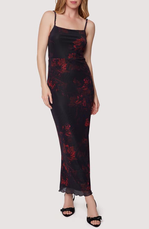 La Rose Floral Print Maxi Dress