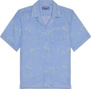 Vilebrequin Men Linen Bowling Shirt Bubble 3D