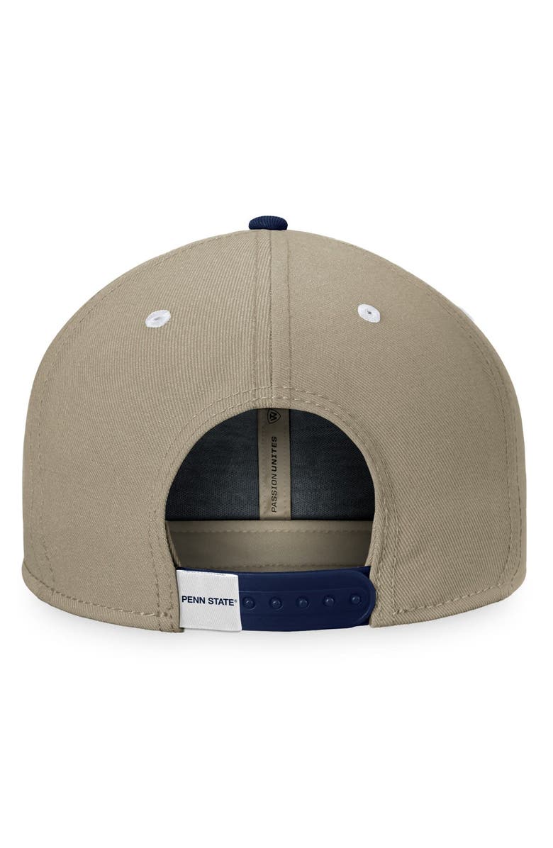 TOP OF THE WORLD Men's Top of the World Khaki/Navy Penn State Nittany Lions Land Snapback Hat, Alternate, color, Khaki