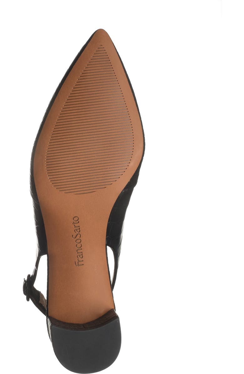 Franco Sarto Vickie Croc Embossed Pointed Toe Slingback Pump, Alternate, color,