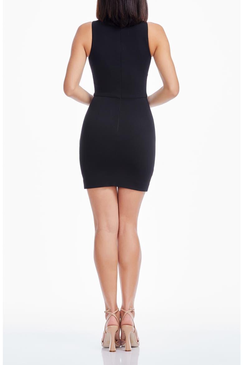 Judie Ruffle Sheath Cocktail Minidress, Alternate, color, BLACK