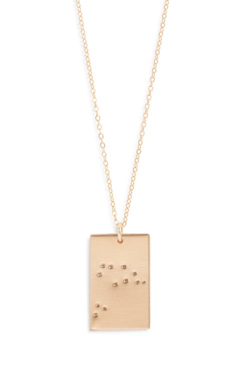 Zodiac Constellation Pendant Necklace