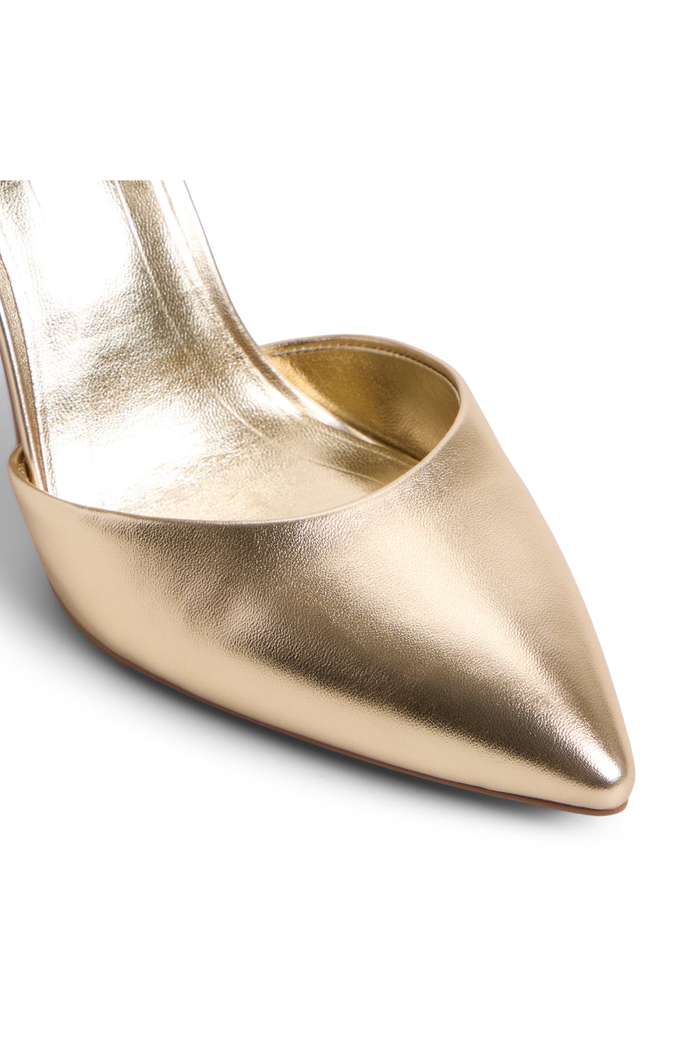 Kimmie Ankle Strap Pump, Alternate, color, GOLD