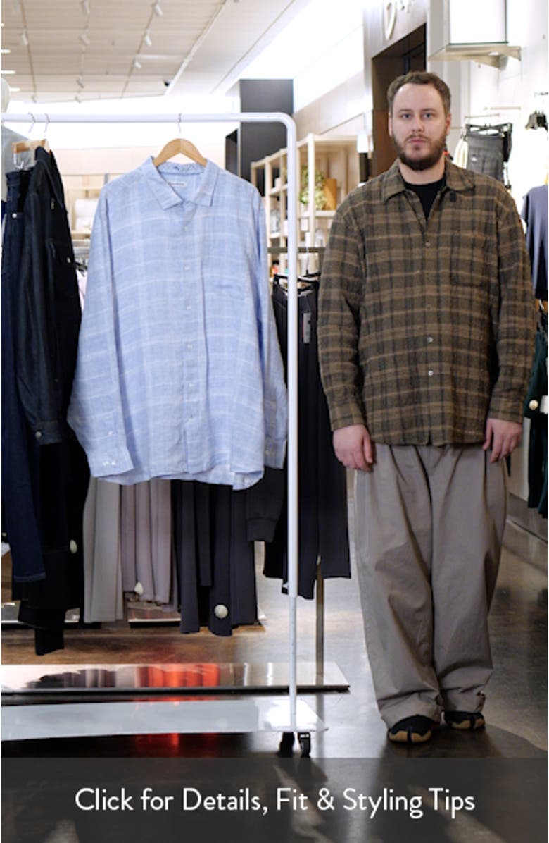 Paradiso Plaid Linen Button-Up Shirt, sales video thumbnail