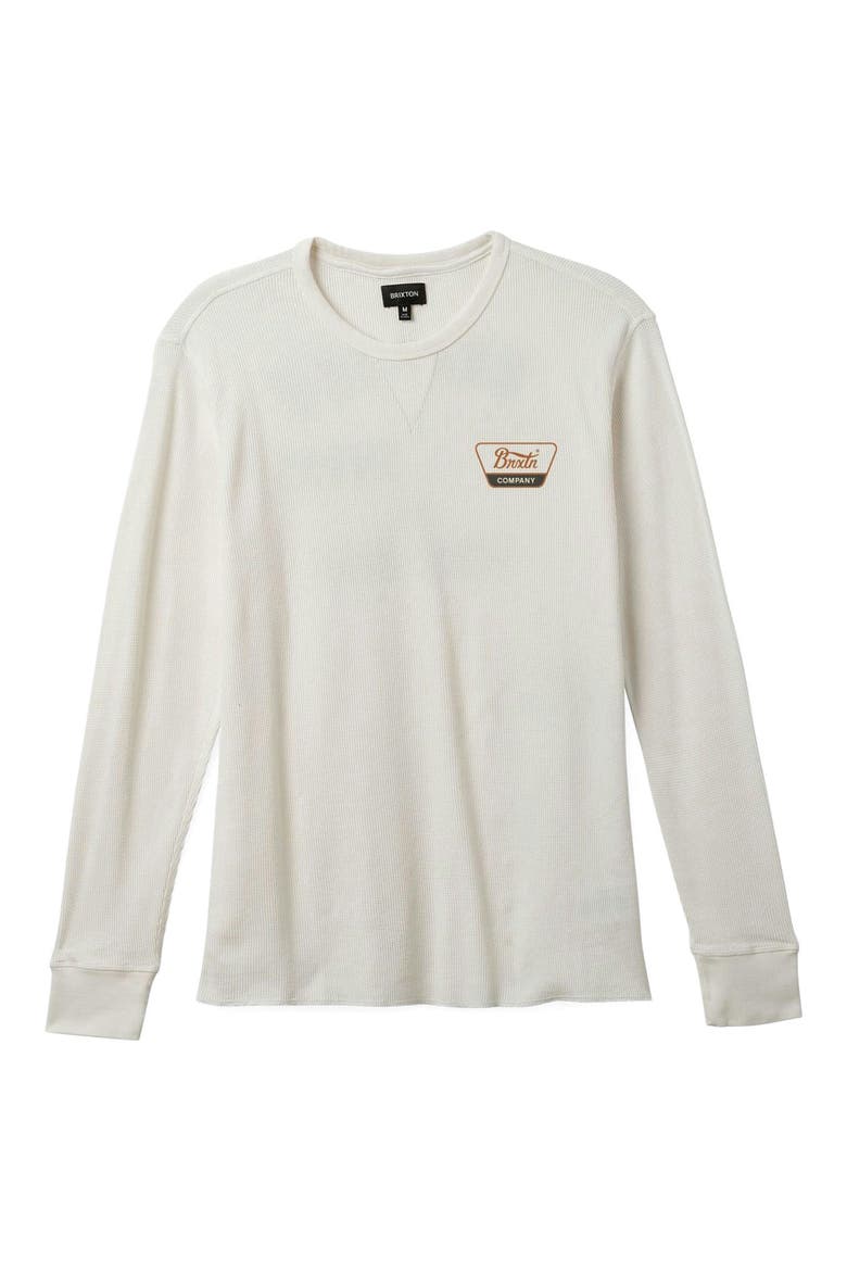 Linwood Long Sleeve Thermal Cotton Graphic T-Shirt, Alternate, color, CREAM/ RUST/ WASHED BLACK