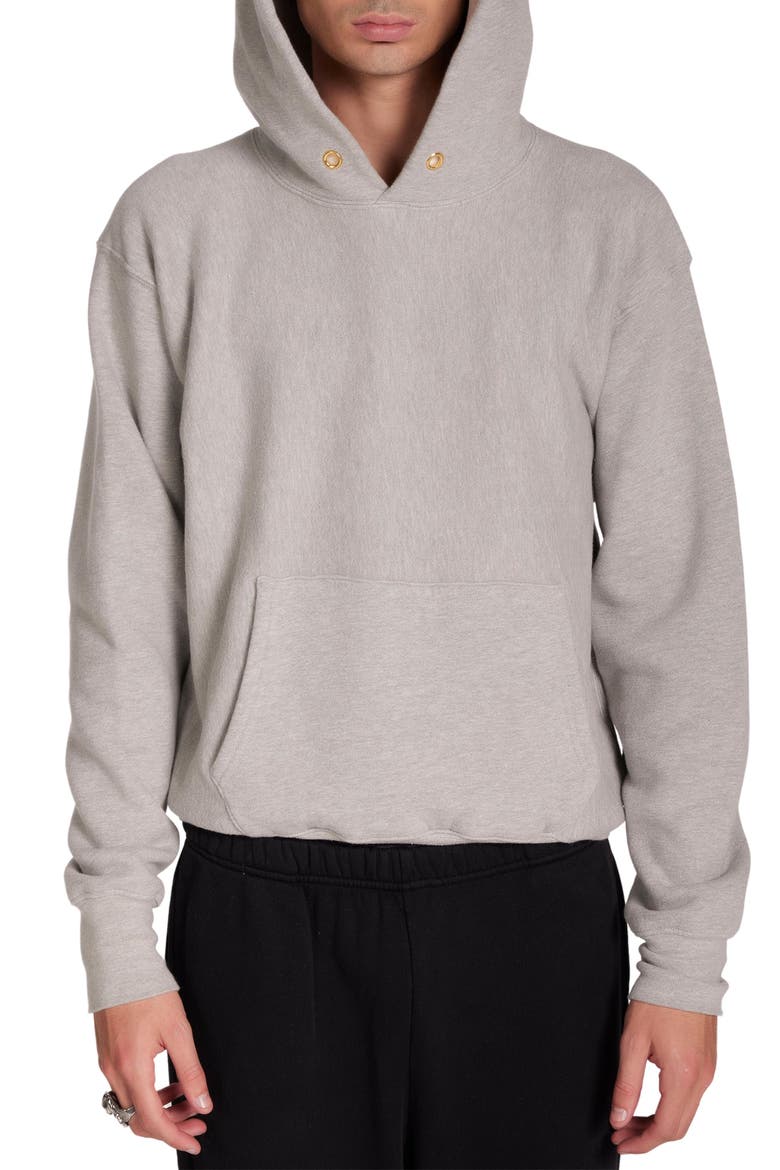 HeavyWeight Cropped Hoodie, Alternate, color, Heather Grey