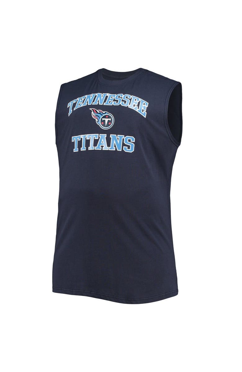 PROFILE Men's Navy Tennessee Titans Big & Tall Muscle Tank Top, Alternate, color, 