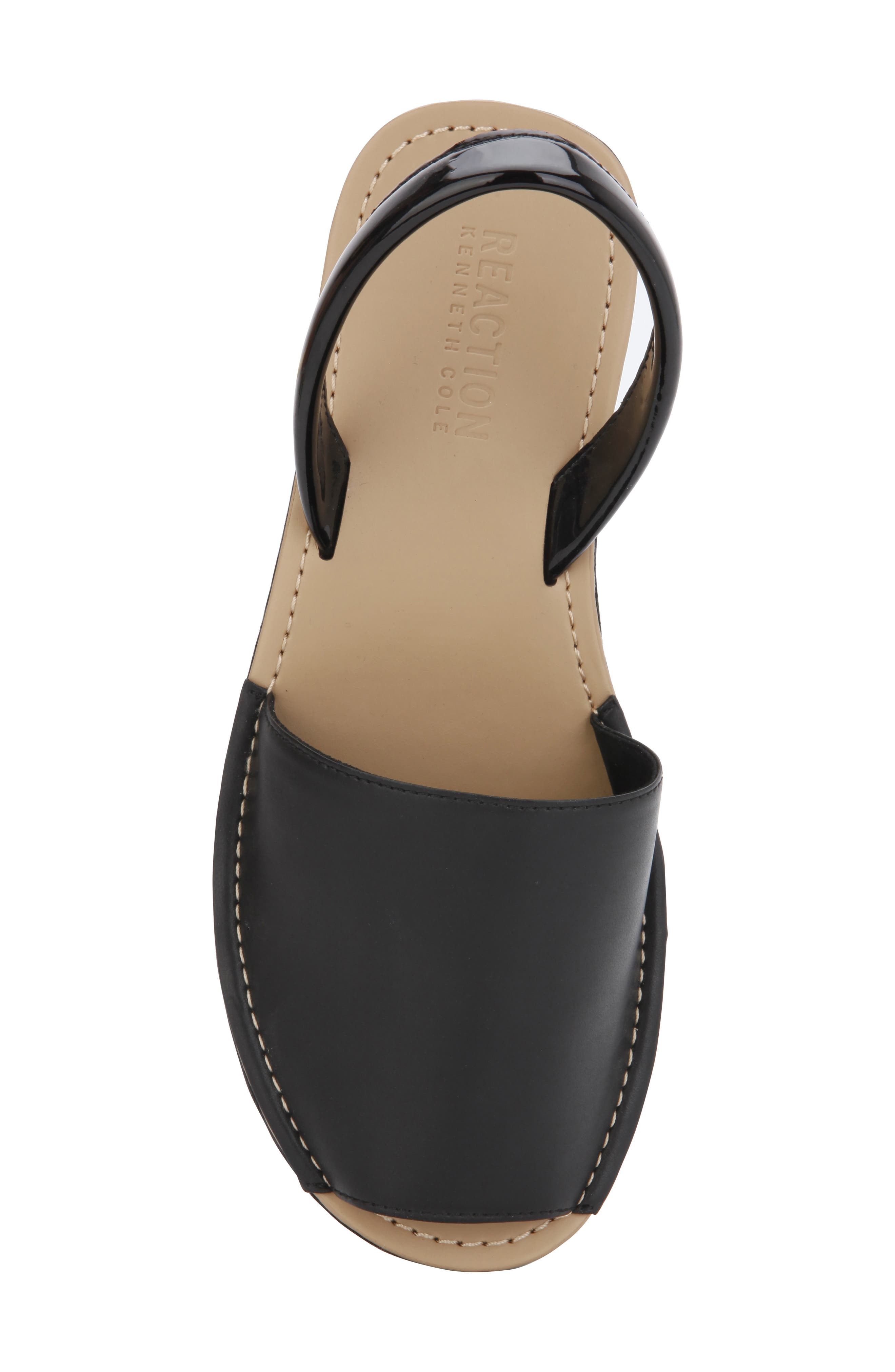 Fine Glass Platform Sandal, Alternate, color, BLACK