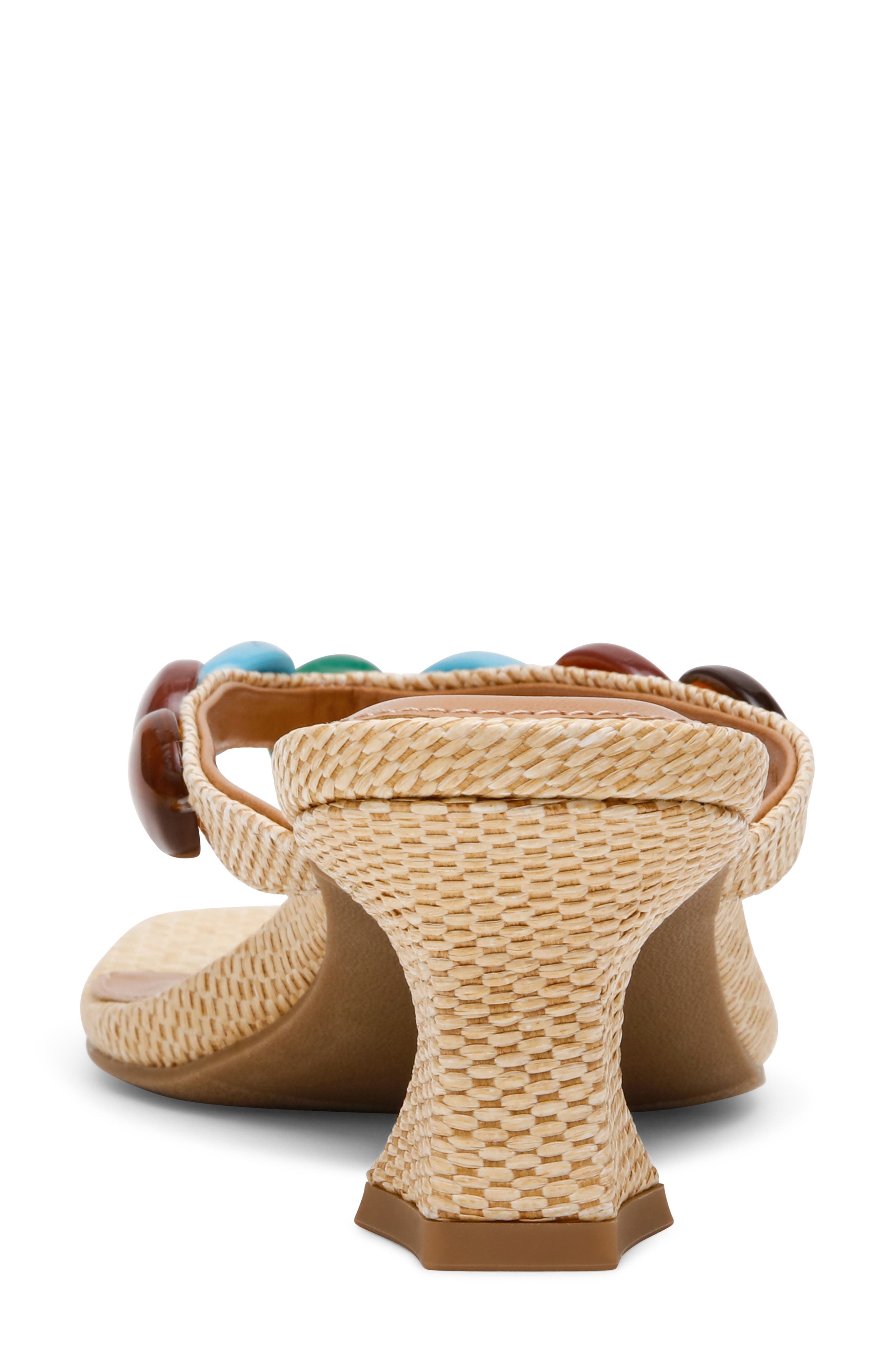 Bowi Embellished Sandal, Alternate, color, RAFFIA