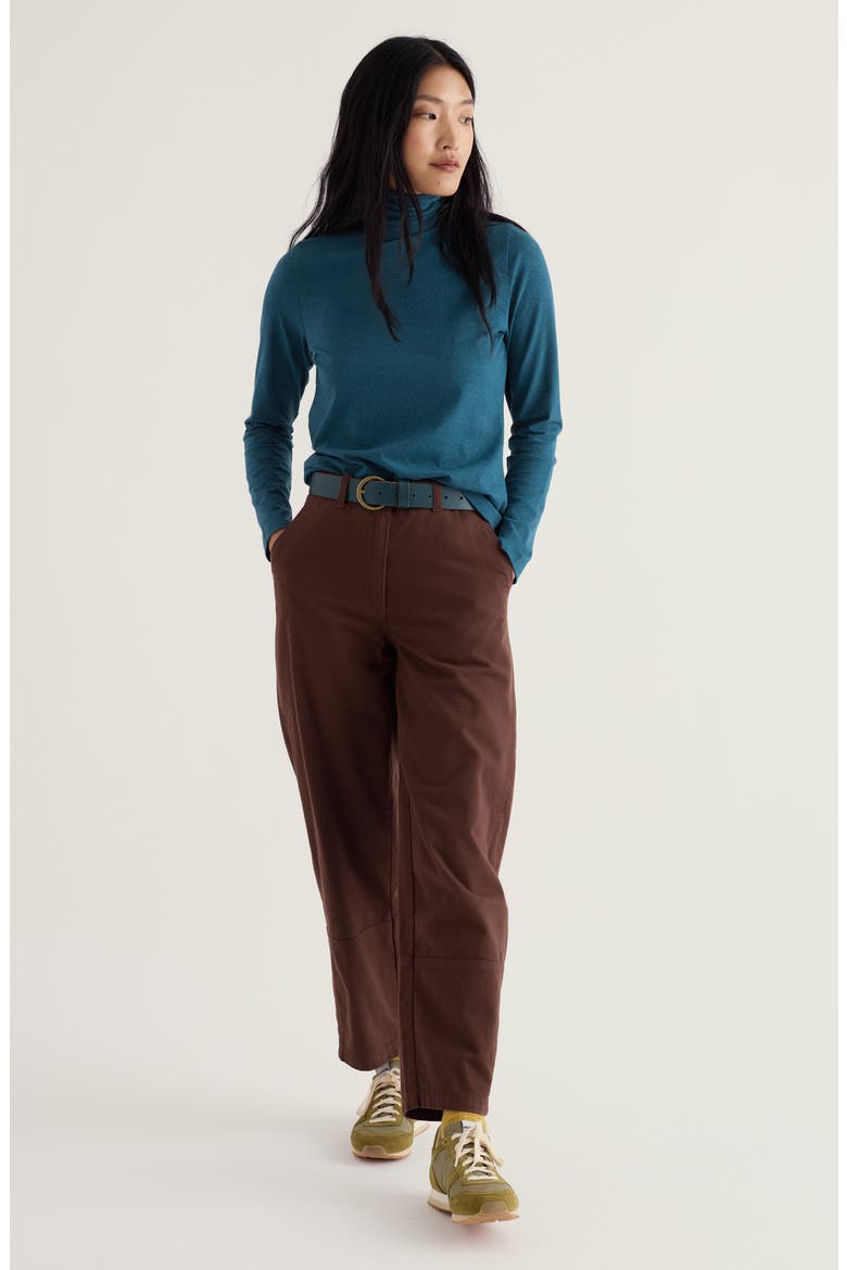 Landing Organic Cotton Blend Roll Neck Top, Alternate, color, RAINCLOUD