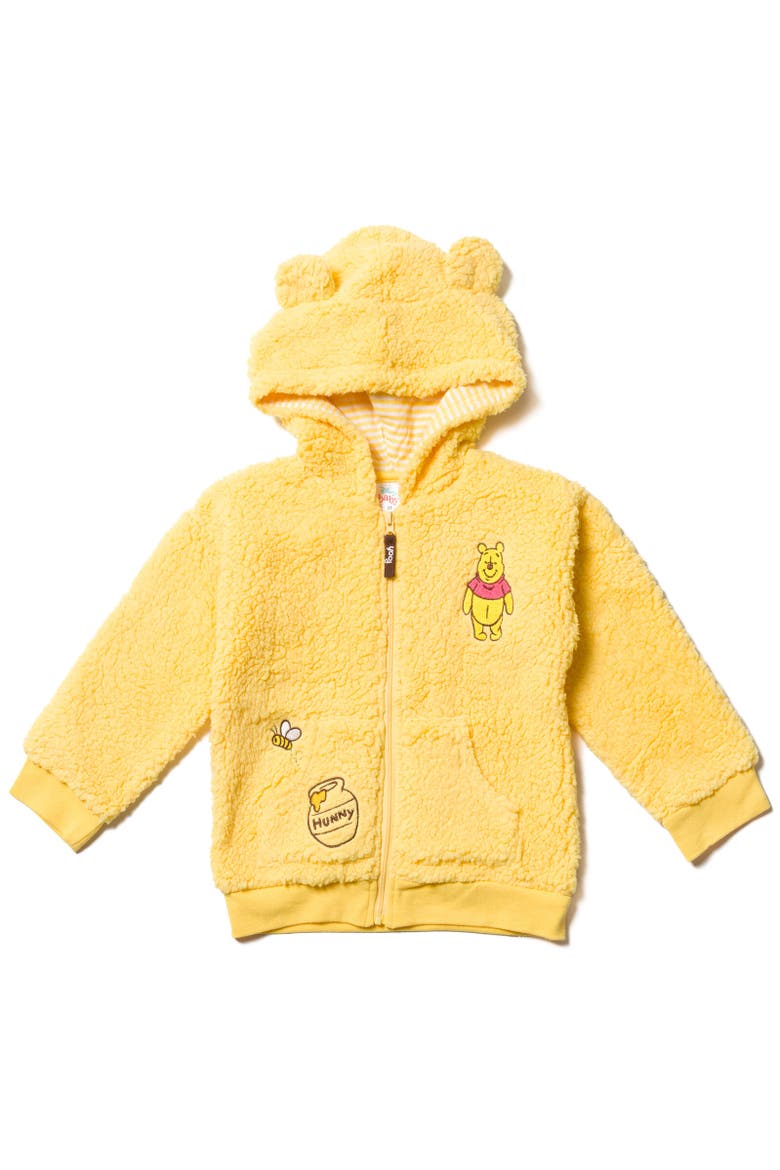 Faux Shearling Hoodie, Main, color, Winnie the Pooh Yellow