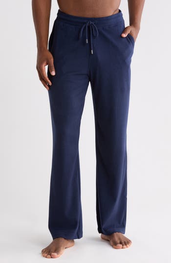 Daniel Buchler Heather Stripe Lounge Pants In Midnight