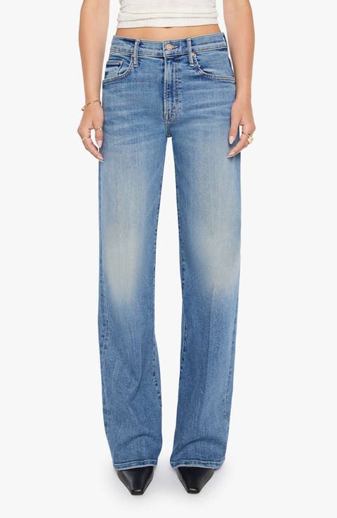 The Mid Rise Lasso Sneak Wide Leg Jeans