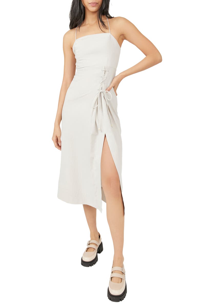 Free People free-est Francesca Cotton & Linen Midi Dress, Main, color, 