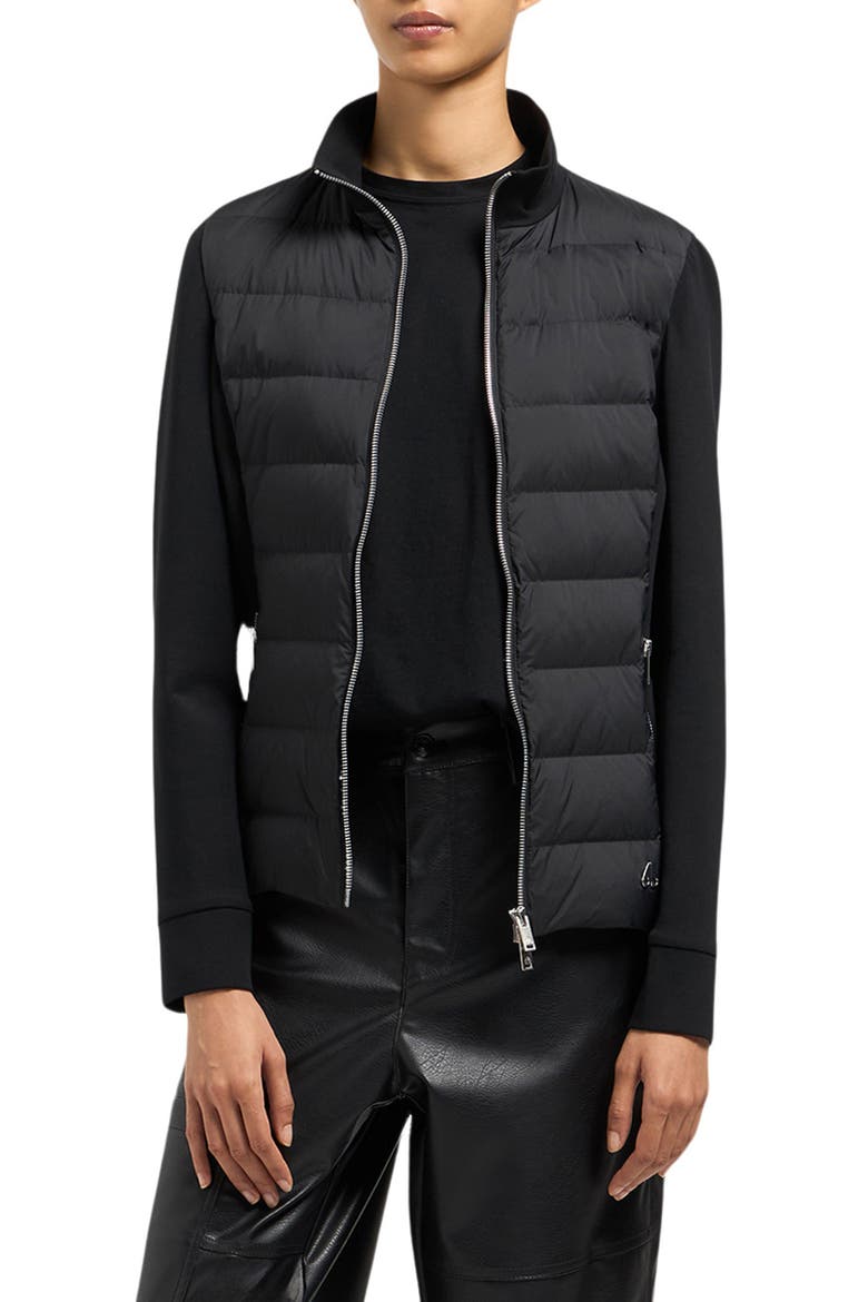 Naomi 800 Fill Power Down Hybrid Jacket, Main, color, BLACK