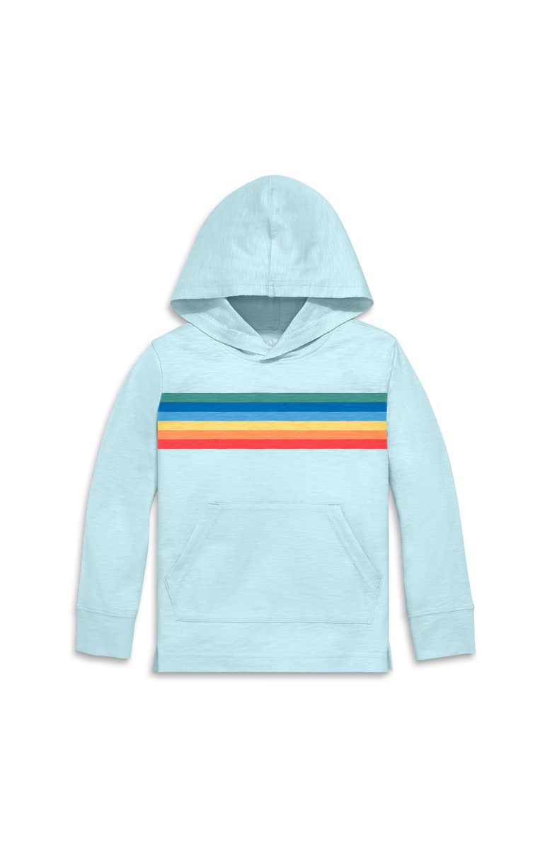 Primary Kids Rainbow Banner T-Shirt Hoodie, Main, color, Saltwater Rainbow Banner