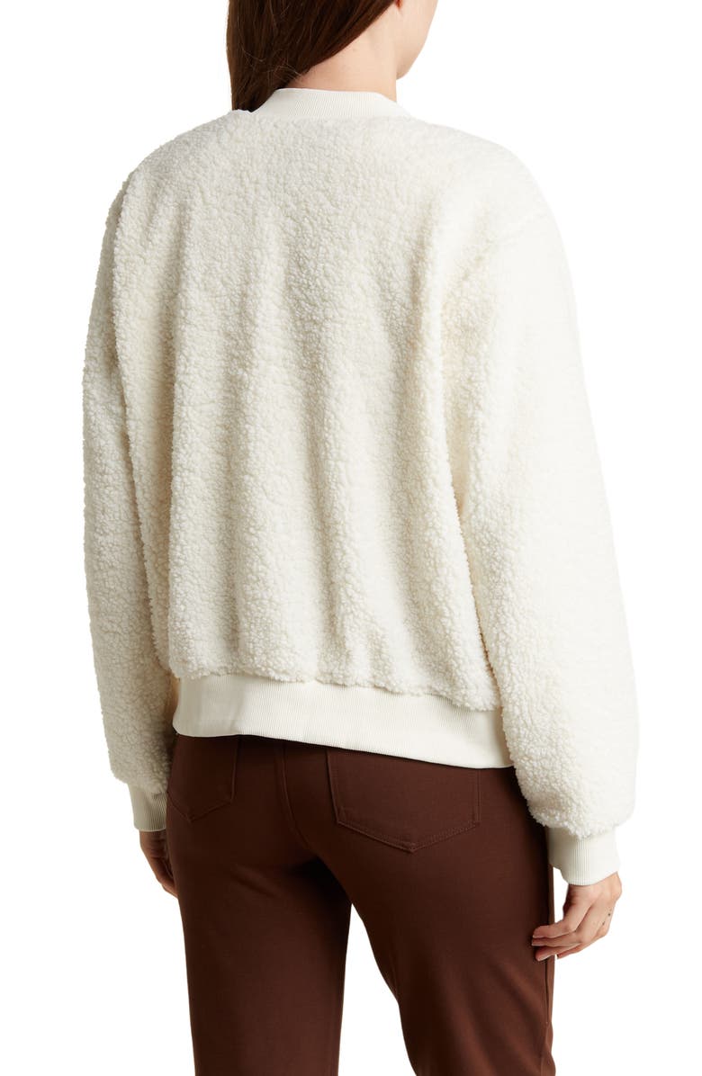 Sanctuary Imperial Faux Shearling Bomber Jacket, Alternate, color, Scone